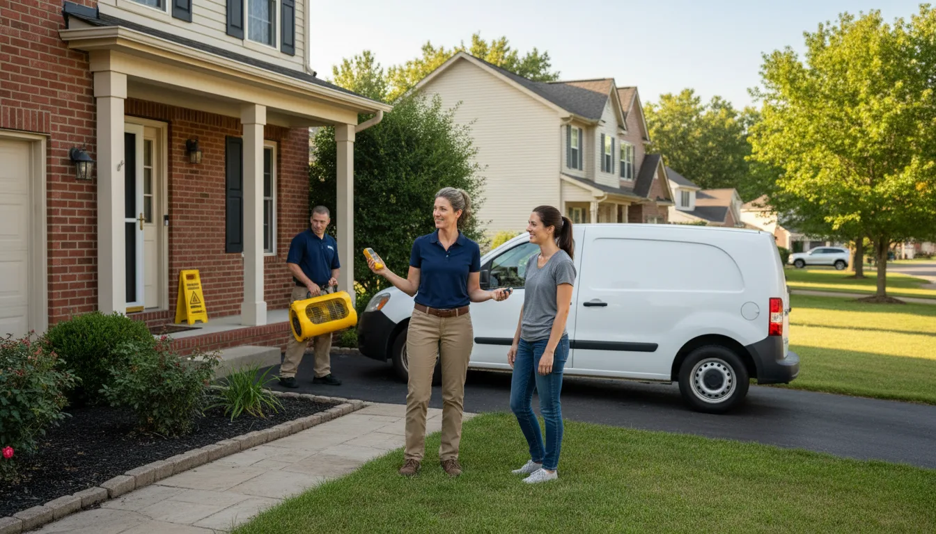 Residential water damage restoration in Effingham, IL